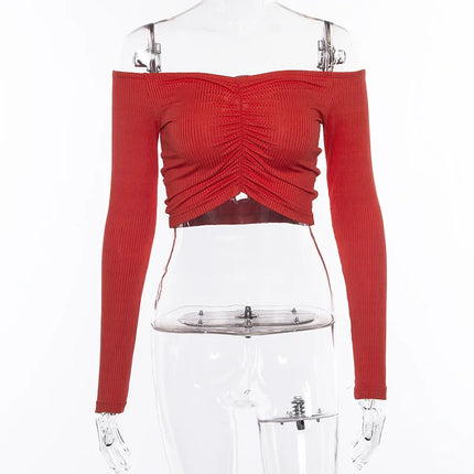 Off-Shoulder Long-Sleeve Top