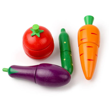 Wooden Cutting Fruits and Vegetables Pretend Play Set
