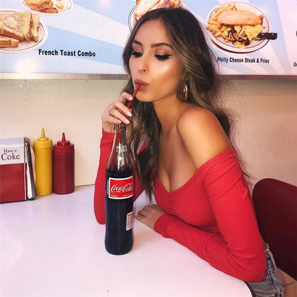 Off-Shoulder Long-Sleeve Top