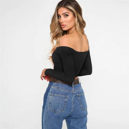 Off-Shoulder Long-Sleeve Top