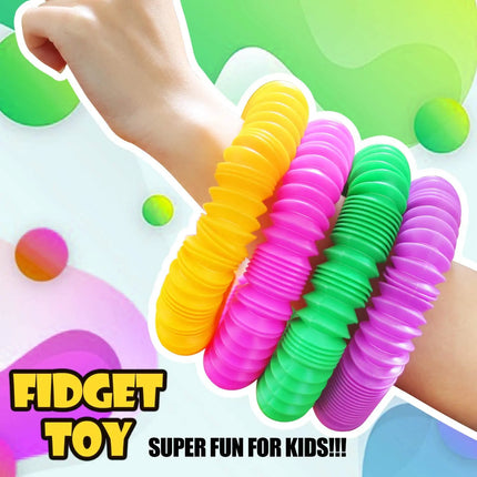 4-Pack Mini Pop Tube Fidget Toys