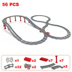 56pcs train track