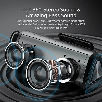 NNEOBA Portable Bluetooth Speaker Black-Graffiti