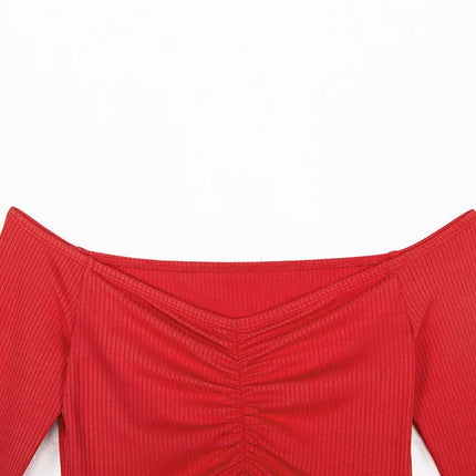 Off-Shoulder Long-Sleeve Top