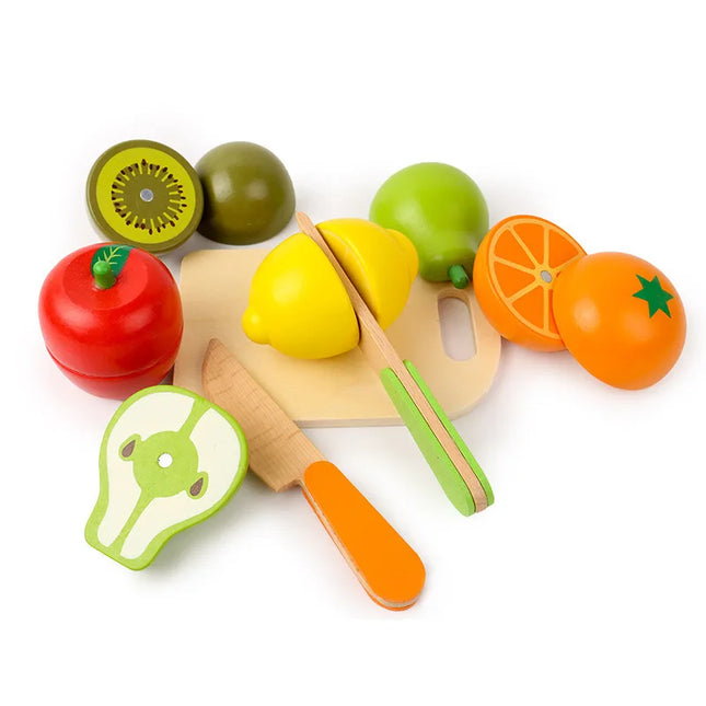 Wooden Cutting Fruits and Vegetables Pretend Play Set