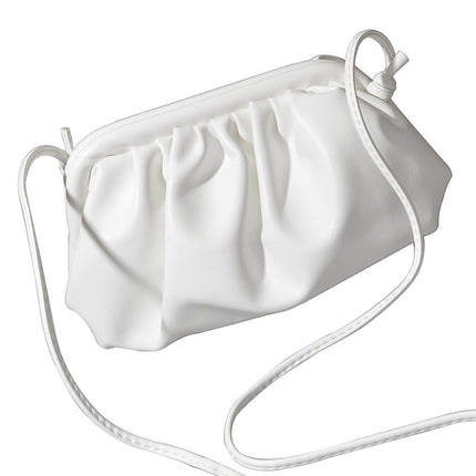 Black White PU Leather Clutch Handbag Shoulder Crossbody Bag Fashion Women Bag