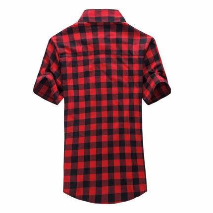 Men’s Red and Black Plaid Shirt