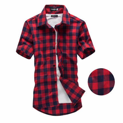 Men’s Red and Black Plaid Shirt