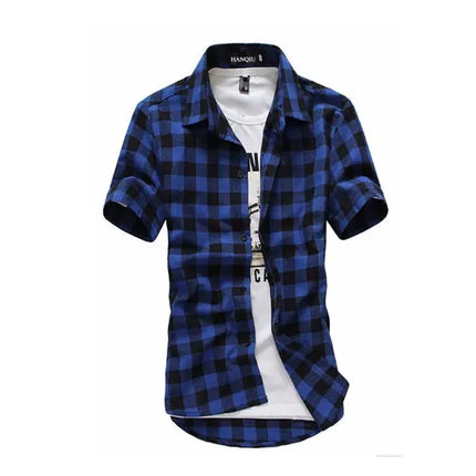 Men’s Red and Black Plaid Shirt