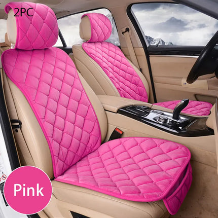 Pink Plush Car Seat Cover