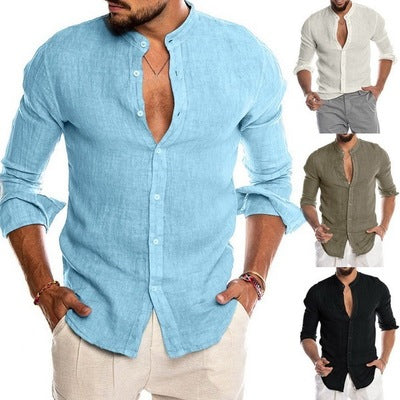 Men’s Casual Linen Cotton Shirt