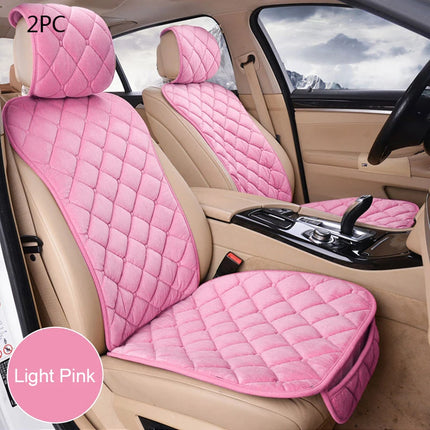 Pink Plush Car Seat Cover