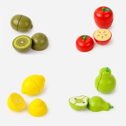 Wooden Cutting Fruits and Vegetables Pretend Play Set