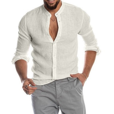 Men’s Casual Linen Cotton Shirt