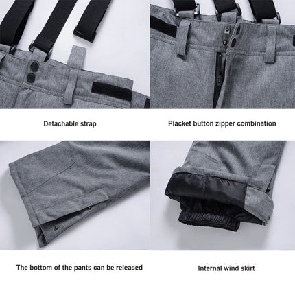 Men Women Winter Thick Warm Skiing Pants
