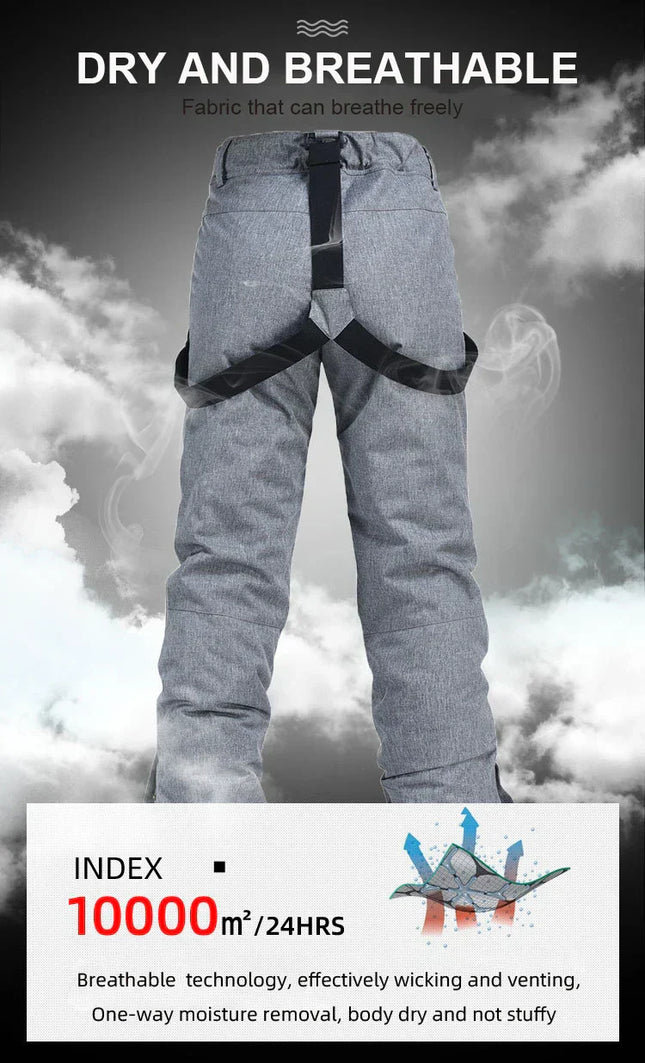 Men Women Winter Thick Warm Skiing Pants