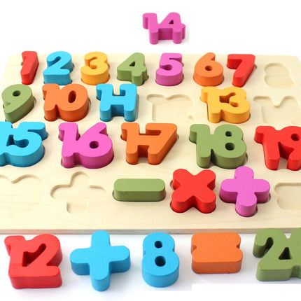 Wooden Colorful Puzzle for Learning Numbers
