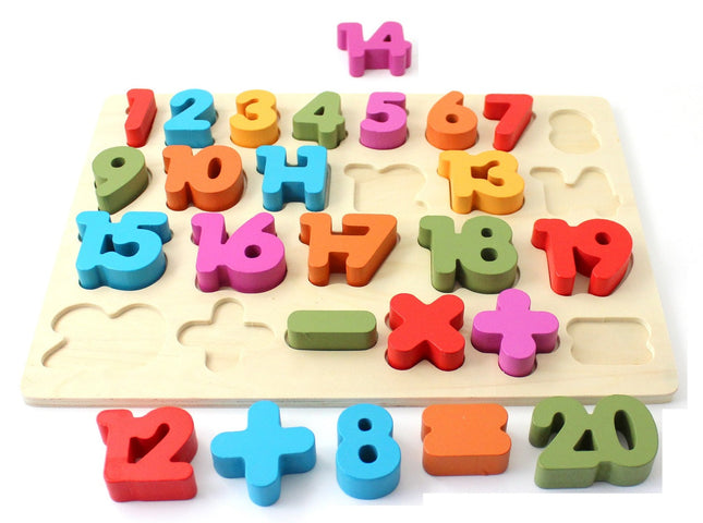 Wooden Colorful Puzzle for Learning Numbers