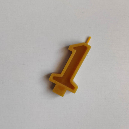 Handmade Beeswax Number Candles | 0-9 | Natural