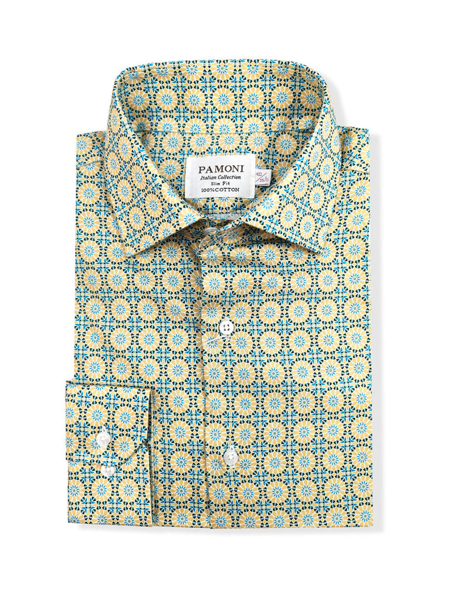 Men’s Geometric Slim Fit Shirt