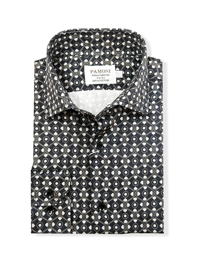 Men’s Geometric Slim Fit Shirt