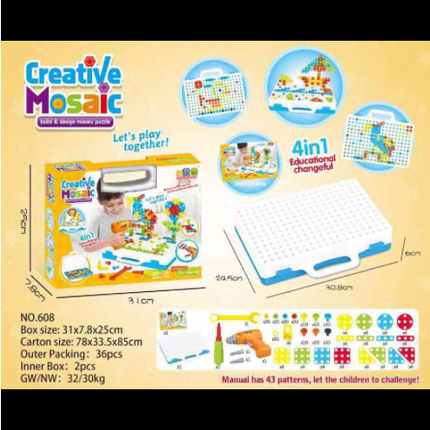 Interactive Electric Drill Toy Set