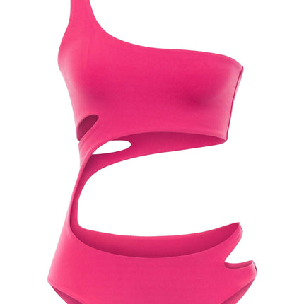 JENDUE Ocean Cutout Swimwear - One-Shoulder Monokini