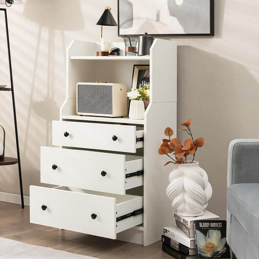 Modern Storage Dresser with Anti-toppling Device-Walnut