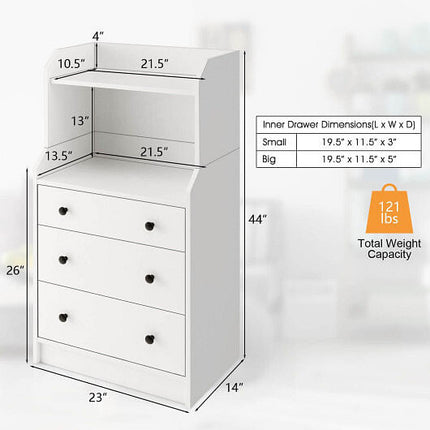 Modern Storage Dresser with Anti-toppling Device-Walnut