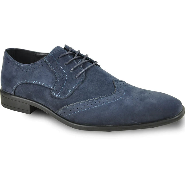 Men’s Blue Wingtip Oxford Shoes