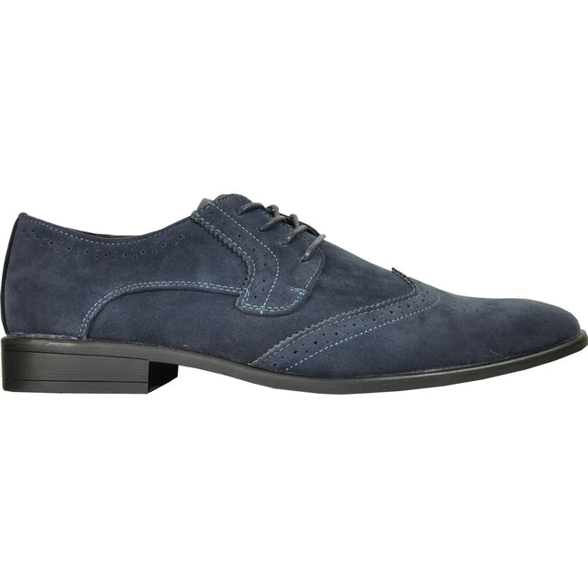 Men’s Blue Wingtip Oxford Shoes