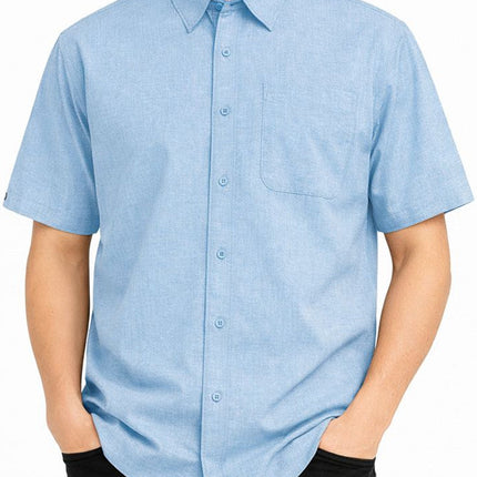 Melange Casual Short Sleeve Shirt