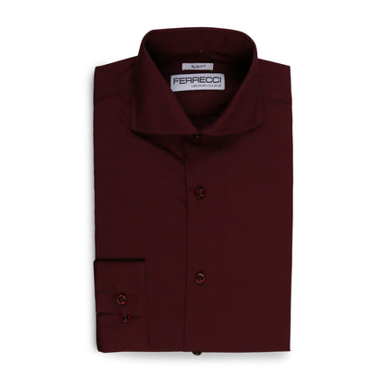 Men’s Burgundy Slim Fit Shirt