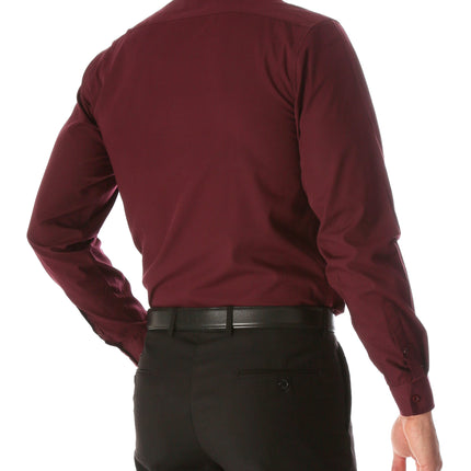 Men’s Burgundy Slim Fit Shirt