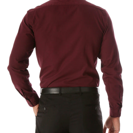 Men’s Burgundy Slim Fit Shirt