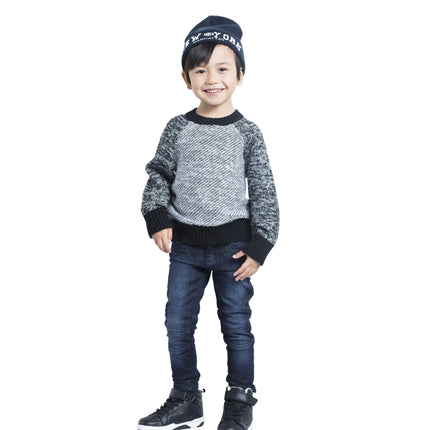 Kids Dark Biker Denim Jeans