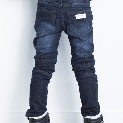 Kids Dark Biker Denim Jeans