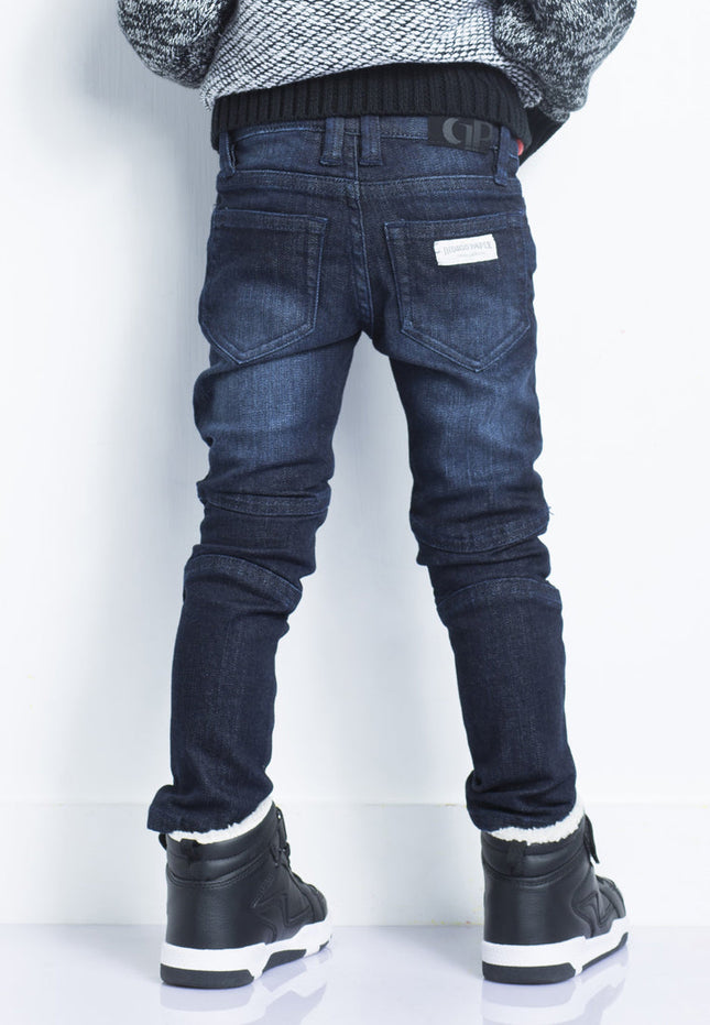 Kids Dark Biker Denim Jeans