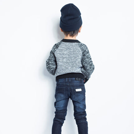 Kids Dark Biker Denim Jeans