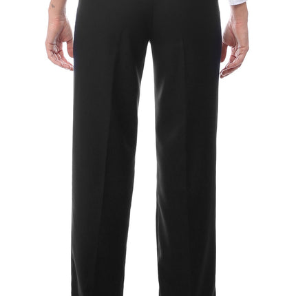 Womens A201 Black Elastic Waistband Dress Pants