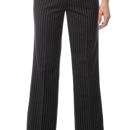 Womens 2789 Black Pinstripe Dress Pants