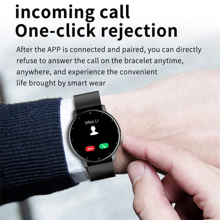 Smart Watch Full Touch Screen Fitness Tracker IP68 (Black)