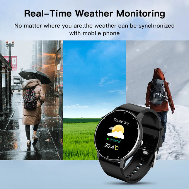 Smart Watch Full Touch Screen Fitness Tracker IP68 (Black)