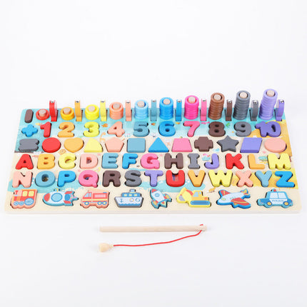 Wooden Math Fishing Board Toy