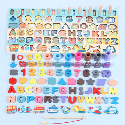 Wooden Math Fishing Board Toy