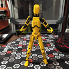 Carter yellow (finished product) send 5 gestures +4 weapons 15cm(Bracket)