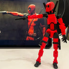 Deadpool + full set of weapons 7 weapons(Bracket)
