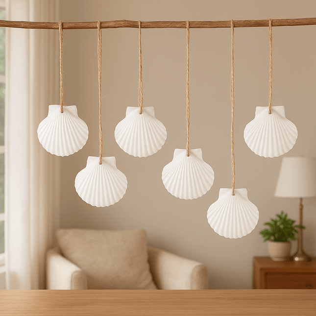 Natural scallop shell ornaments 16PCS for home decor