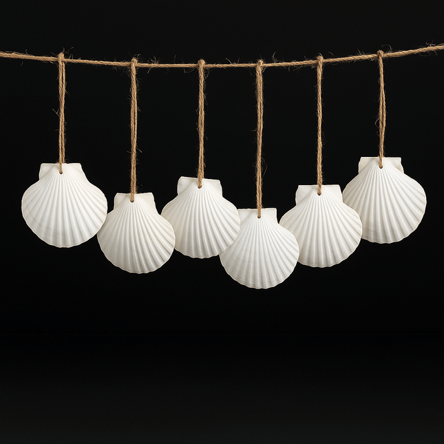 Natural scallop shell ornaments 16PCS for home decor