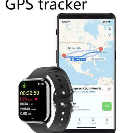 GPS Smart Watch Series 10 Bluetooth Waterproof (Black)
